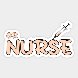 Operating Room (OR) Nurse, Perioperative Nurse Orange Sticker